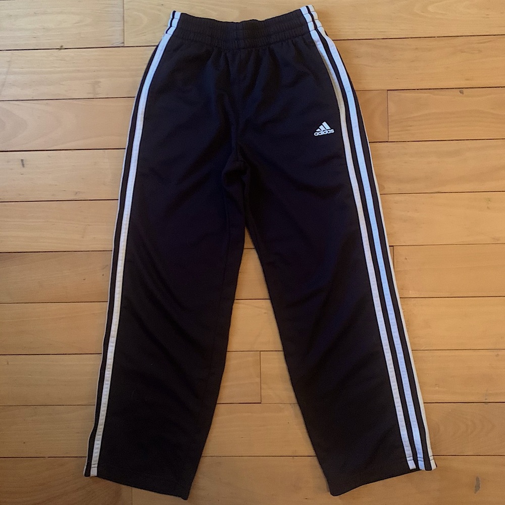 Adidas straight cut black joggers